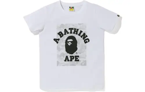 Bape Abc Dot Reflective On College Tee White