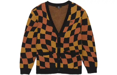 Vans Knitwear Women's Multicolor V Neck Moderate Cardigan