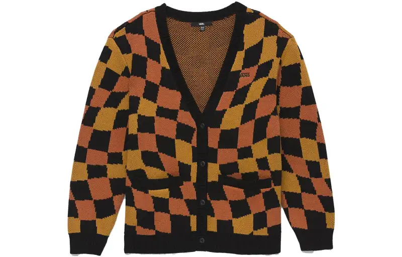 Vans Knitwear Women's Multicolor V Neck Moderate Cardigan