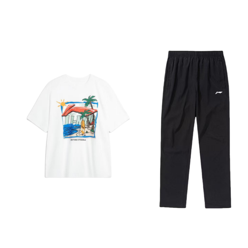 Li Ning Casual Sportswear Men’s Crew Neck Moderate
