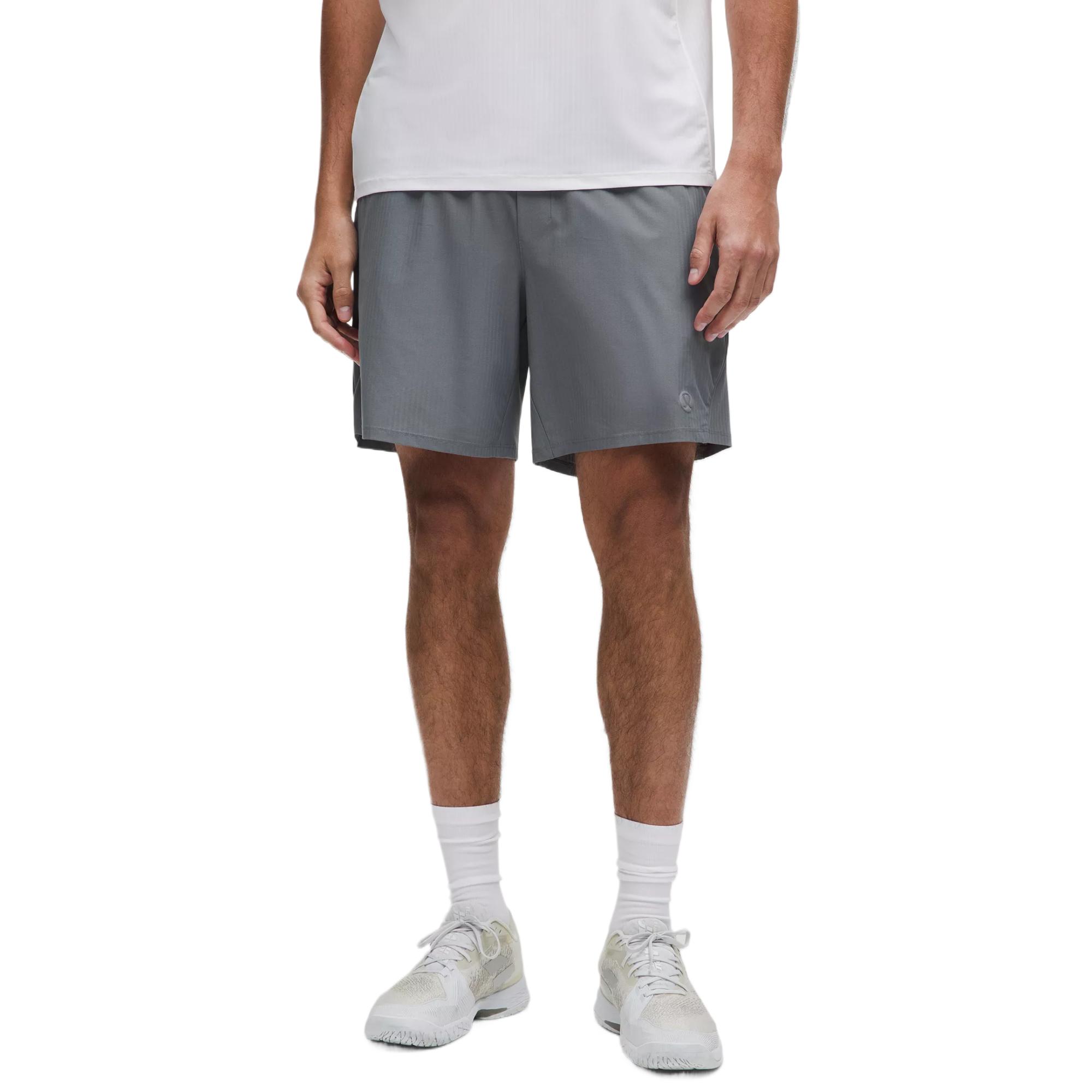 Lululemon Striped Mesh Tennis Short Tennis Bottom 7′ Men’s
