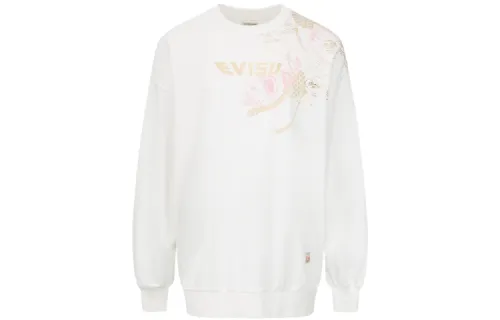 EVISU Sweatshirts Women's White Crew Neck Moderate Regular