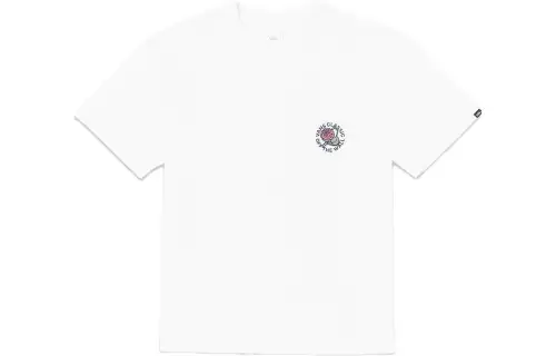 Vans T Shirts Women's White Crew Neck Moderate Straight Fit