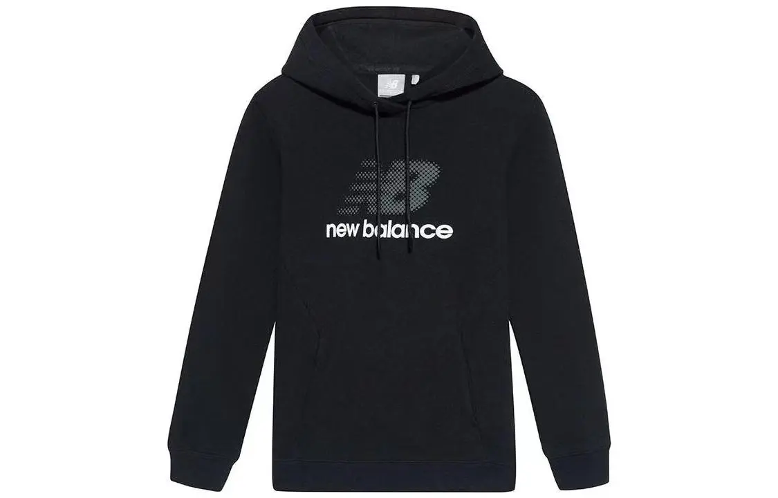New Balance Sweatshirts Women's Black Hooded Moderate Straight Fit