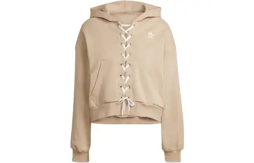 Adidas Originals Sweatshirts Women's Light Umber Hooded Moderate Cardigan