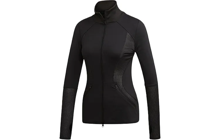 Adidas X Stella McCartney Essential Jackets Women's Black Stand Collar Moderate Other