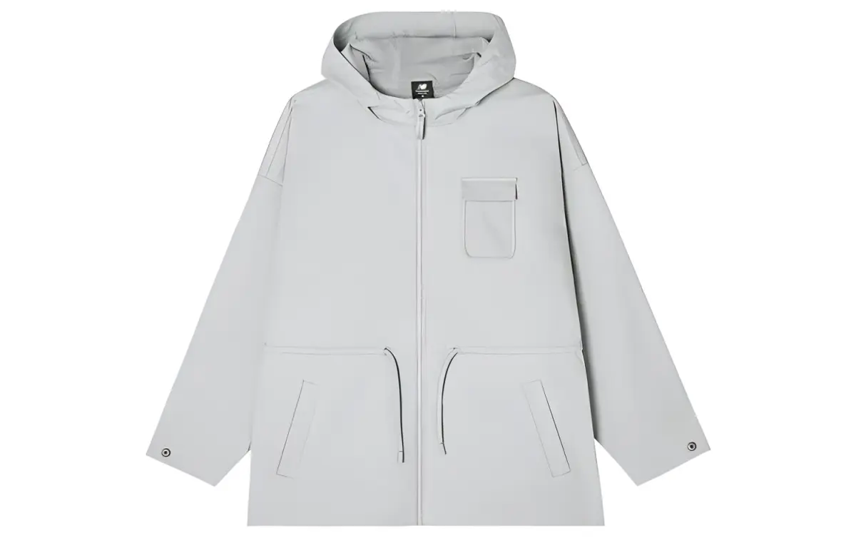 New Balance Jackets Women's Light Gray Hooded Moderate Other