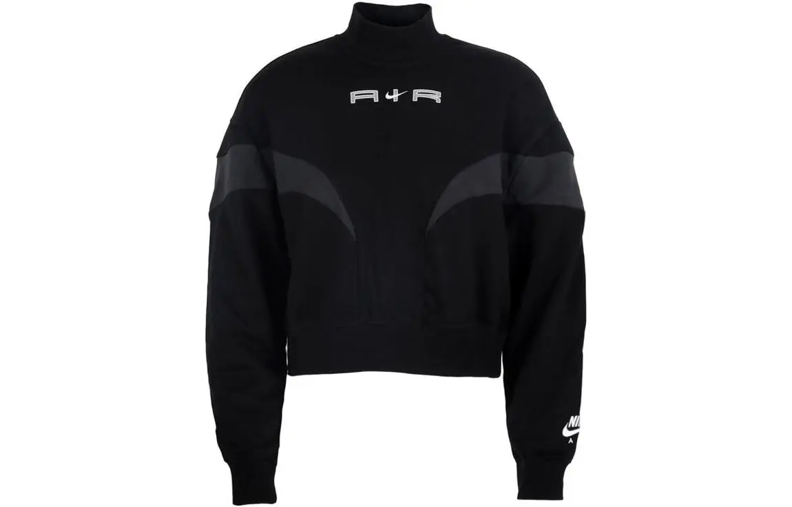 Nike Sweatshirts Women's Black Crew Neck Moderate Regular