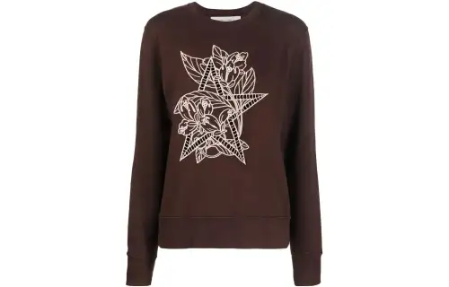 Golden Goose Sweatshirts Women's Dark Brown Crew Neck Moderate Other