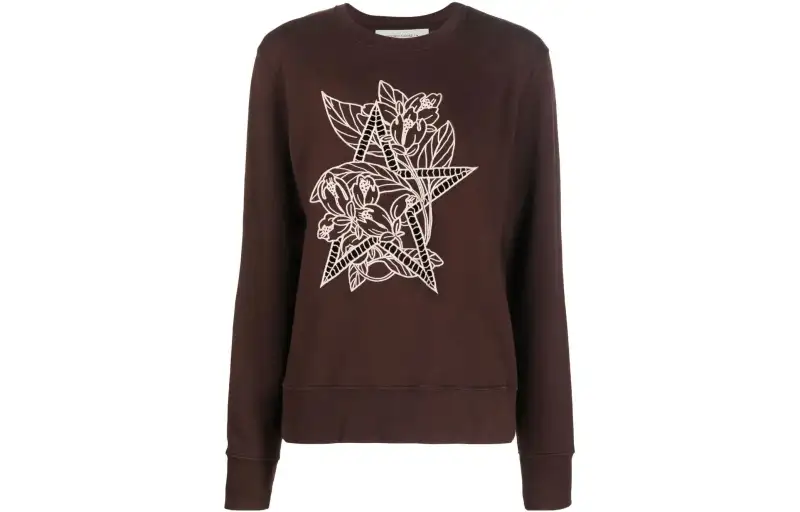 Golden Goose Sweatshirts Women's Dark Brown Crew Neck Moderate Other