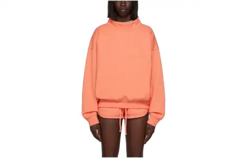 Fear Of God Essentials Sweatshirts Women's Coral Red Half Turtleneck Moderate Regular