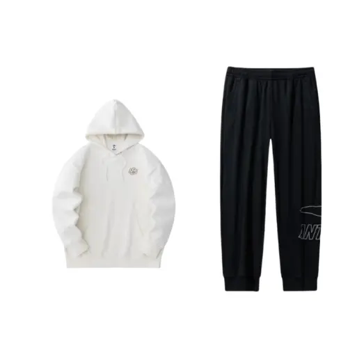 ANTA Sweatshirt Sets Unisex Hooded Moderate