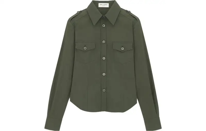 SAINT LAURENT Buttoned Long Sleeved Shirt