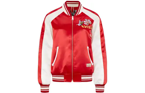 EVISU Baseball Jerseys Women's Baseball Collar Moderate