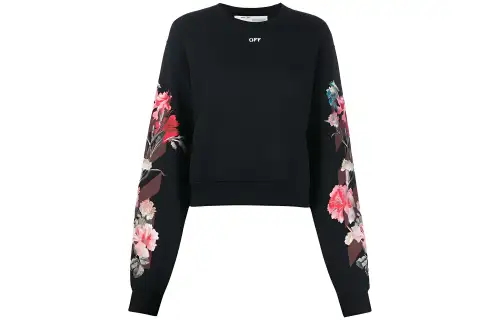 OFF WHITE Sweatshirts Women's Black Crew Neck Moderate Other