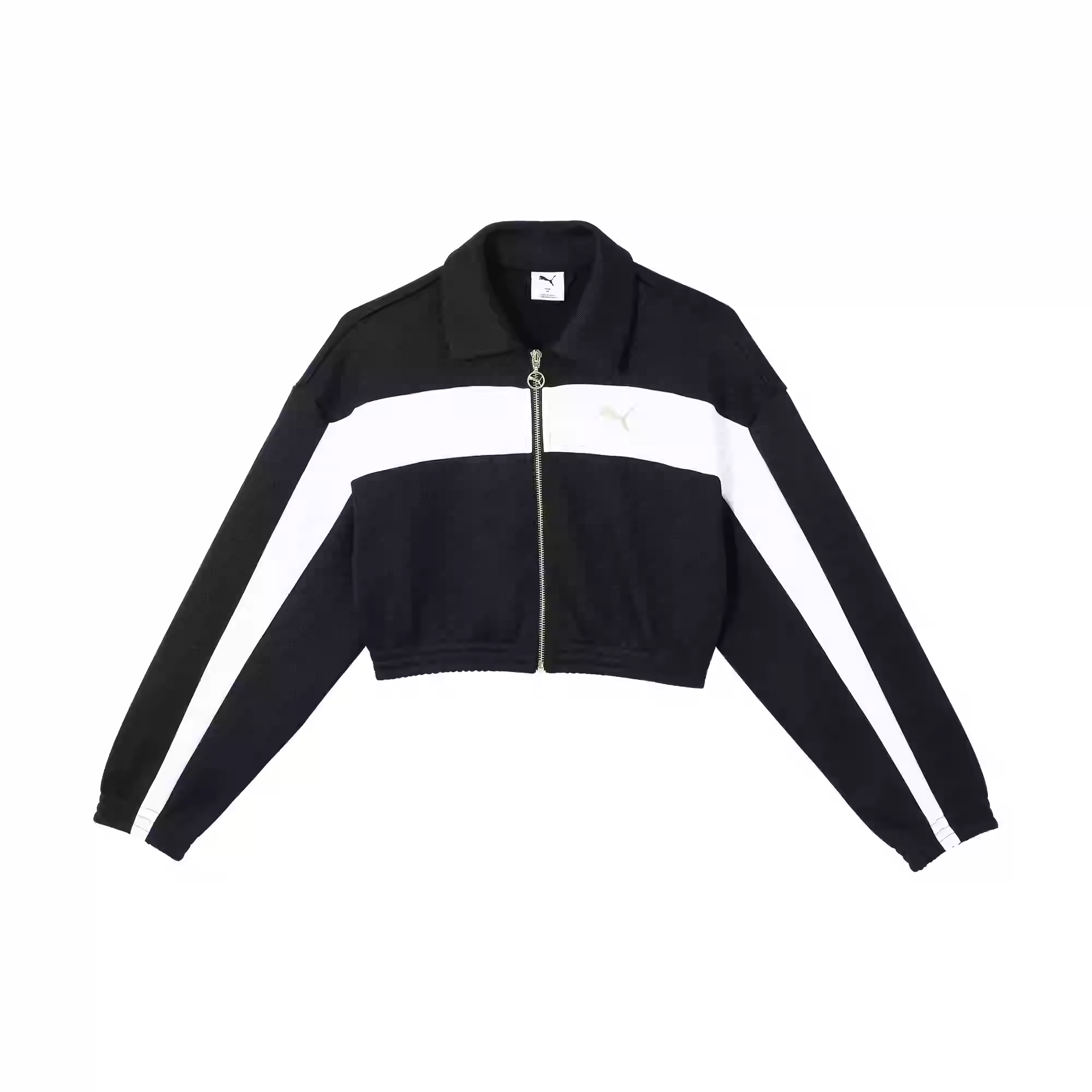 Женская куртка PUMA Relaxed Cropped Track Jacket (черная)