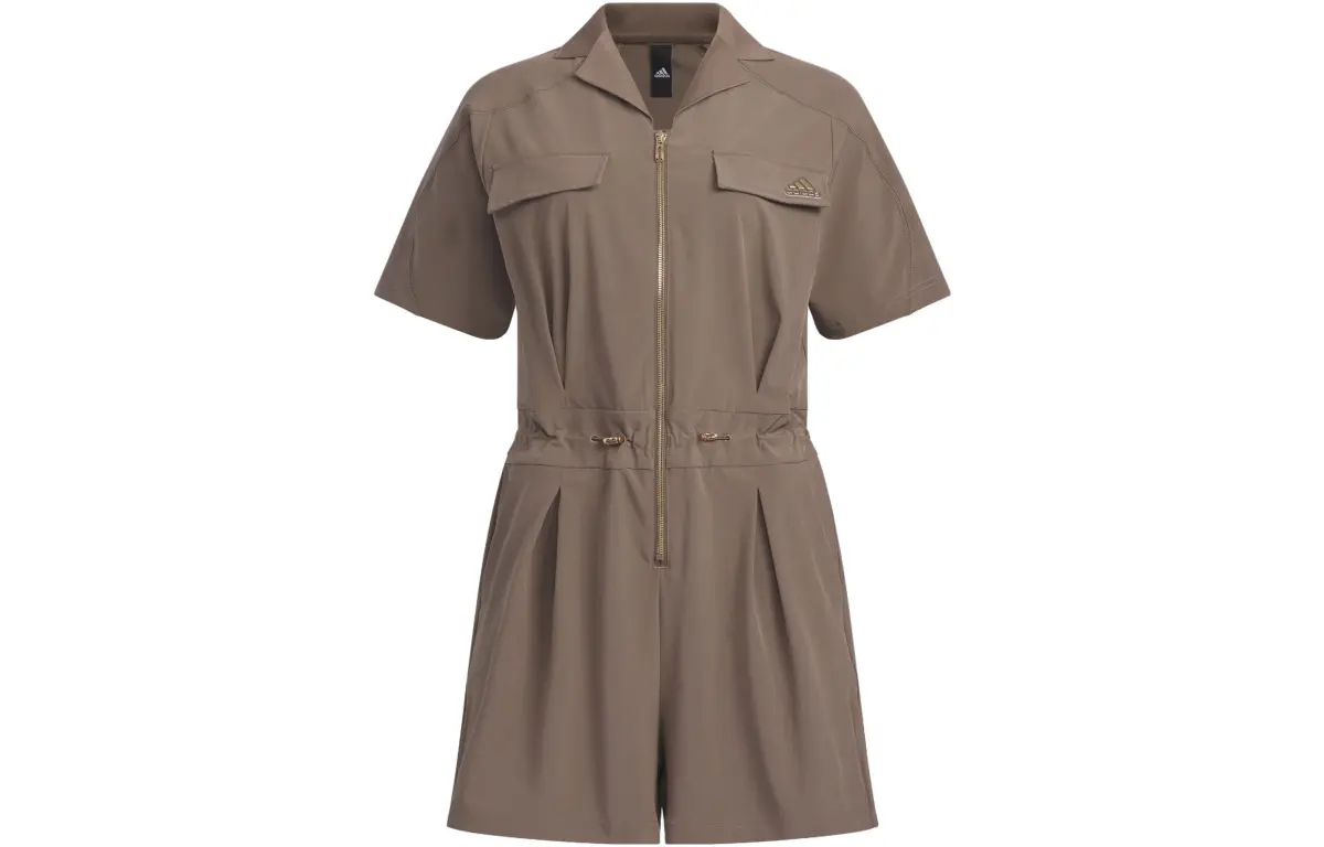 adidas Future Of Tech Short-Sleeve Jumpsuit Coffee