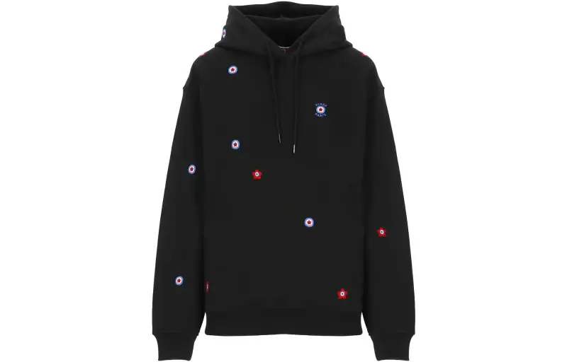 【Zoomed ImageryPrevious Season】embroidered-design cotton hoodie