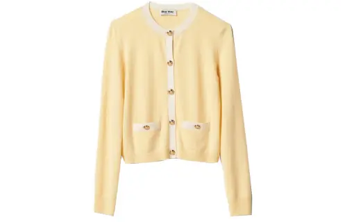 MIU MIU SS23 Knitwear Women's Butter Yellow