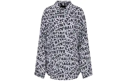 Balenciaga Shirts Women's Black Pointed Collar Moderate Other