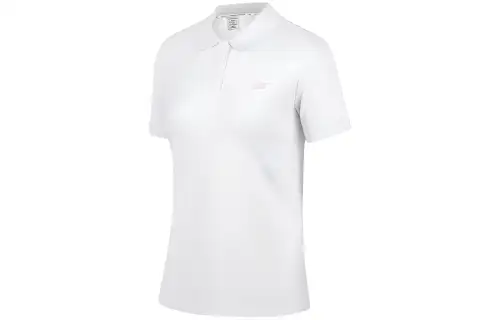Skechers Sports Collection Polo Shirts Women's Bright White/0019 Polo Collar Moderate Straight Fit