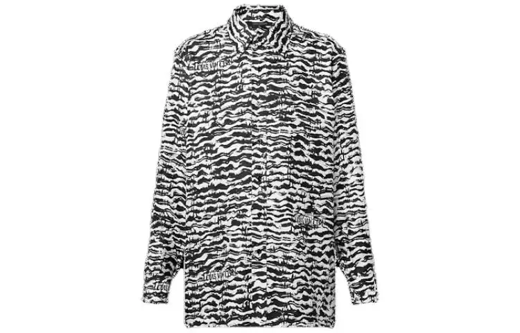 LOUIS VUITTON Ink Tiger Silk Shirt