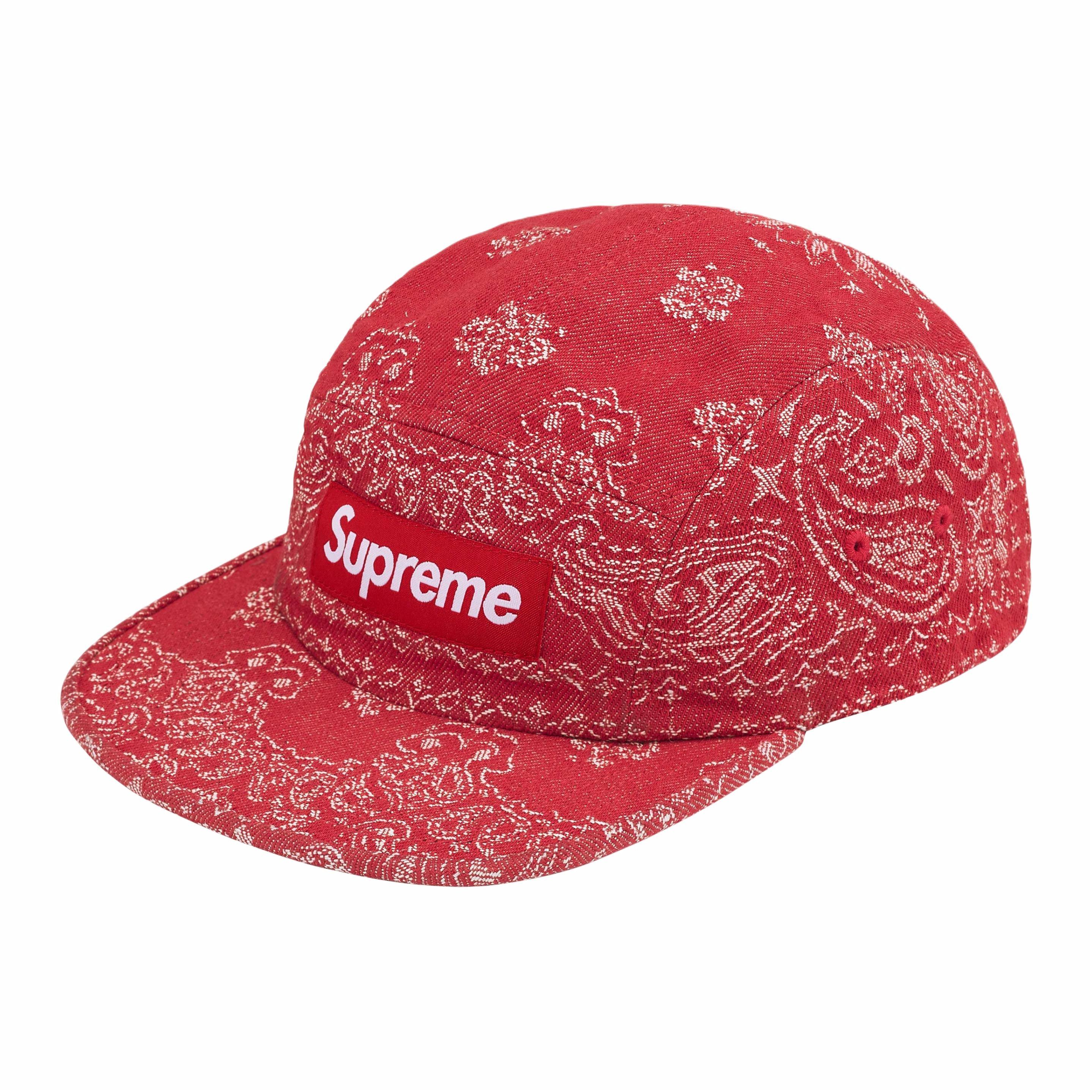 Кепка Supreme SS25 WEEK 7 Bandana Jacquard Denim Camp Cap (синяя)
