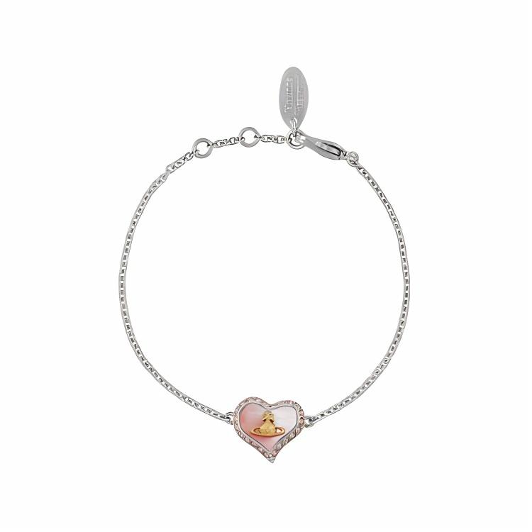 Женское браслет Vivienne Westwood Petra (серебристо-розовое)