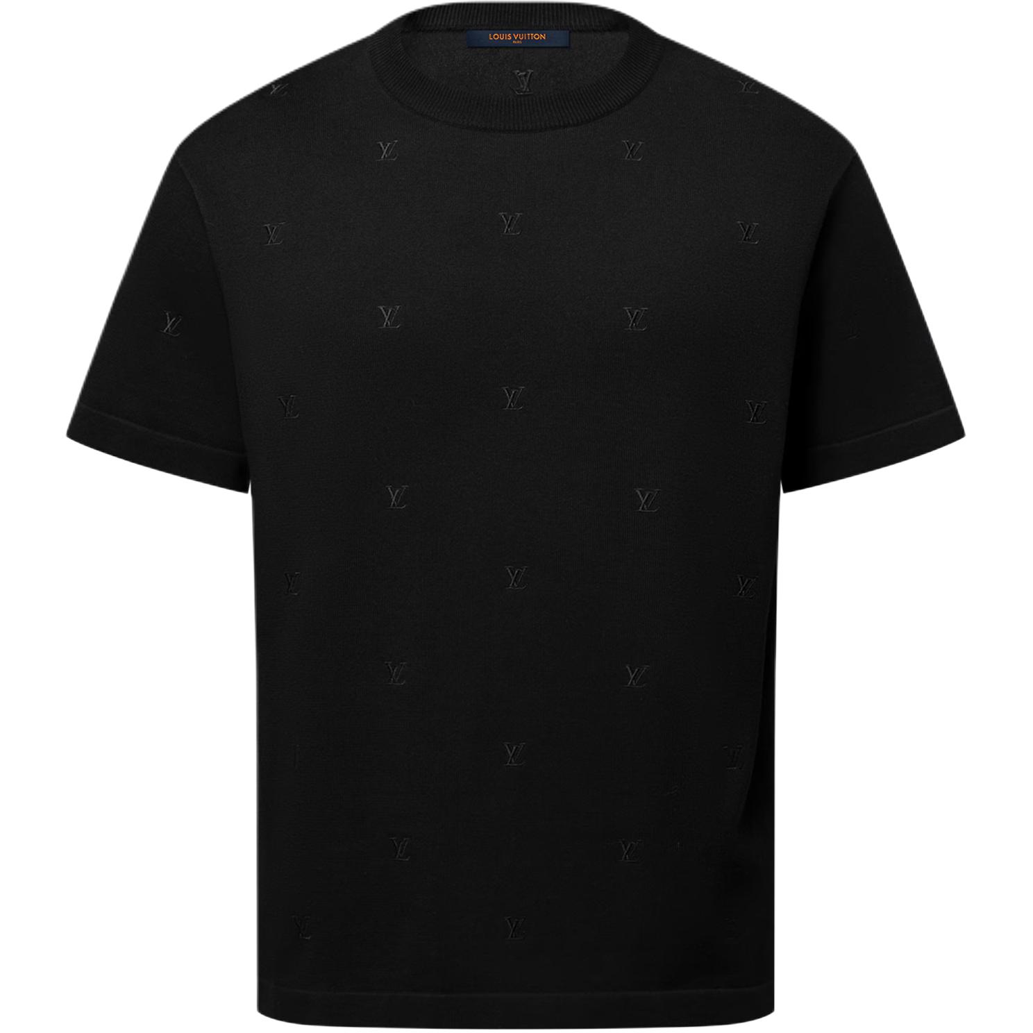 LOUIS VUITTON Lv Blason Embroidered Short Sleeved Crewneck