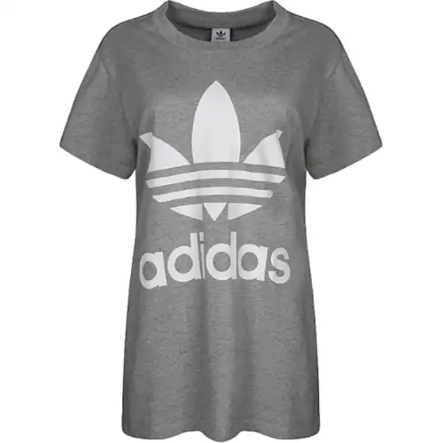 Adidas Originals BIG TREFOIL T Shirt Women's Gray