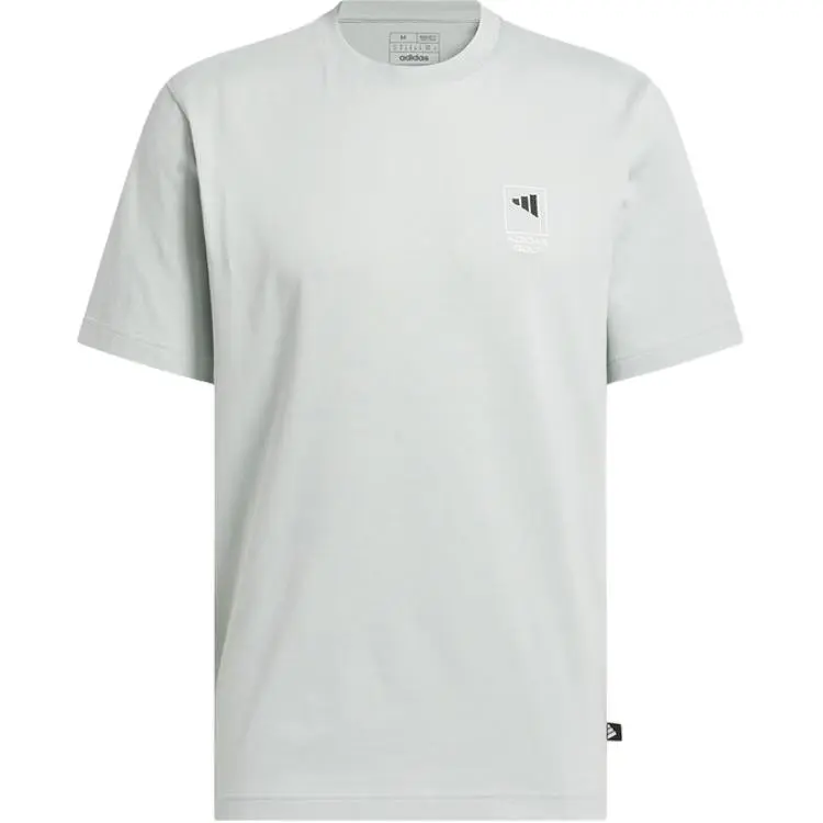 Adidas T-Shirts Men's Gray Crew Neck Moderate Straight Fit