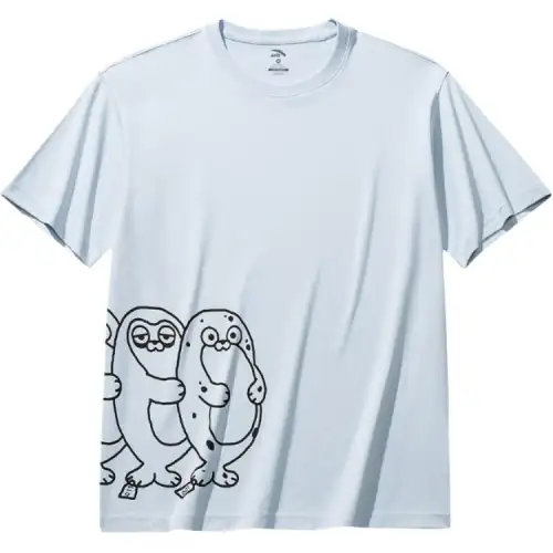 Anta x HAIBAOKANKAN,LIANMINGKUAN Life Collection T Shirt Unisex Light Bright Blue