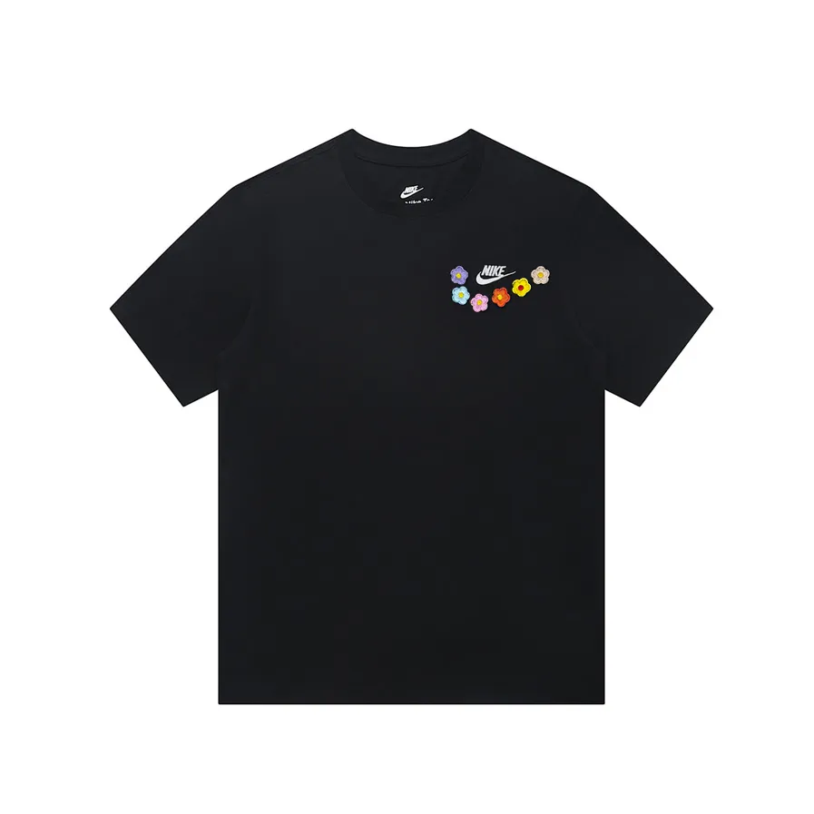 Nike T-Shirts Unisex Black Crew Neck Straight Fit