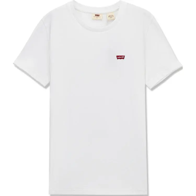 Levi's T-Shirts Women's White Crew Neck Moderate