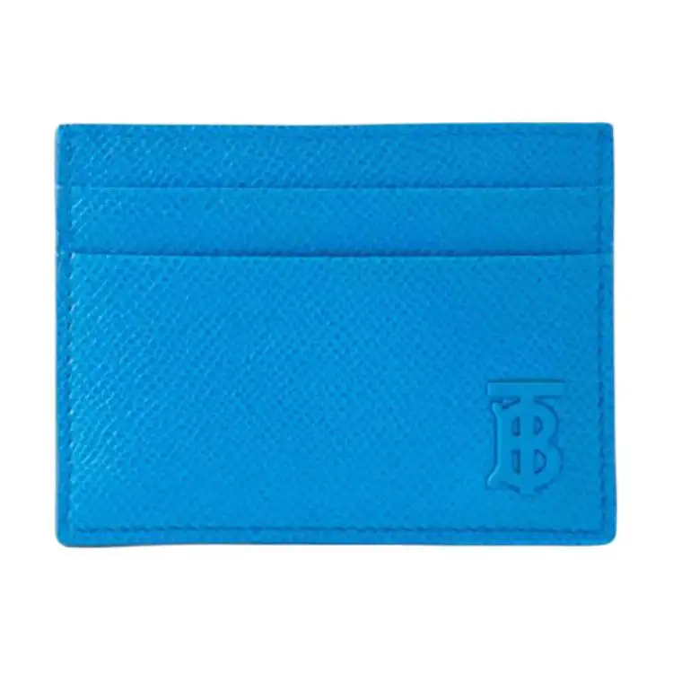 Burberry Calfskin Card Holder Men's Vivid Blue