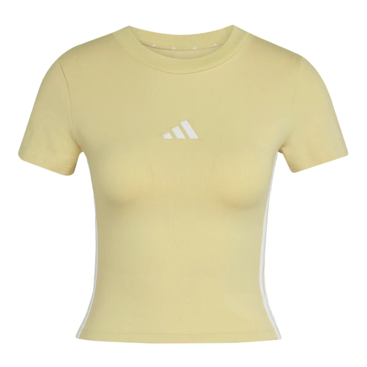 Adidas ESSENTIALS T Shirt Women's Powder Yellow/White