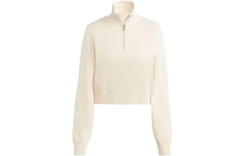 Adidas Originals Premium Essentials Half Zip Knitwear Women's Wonder White
