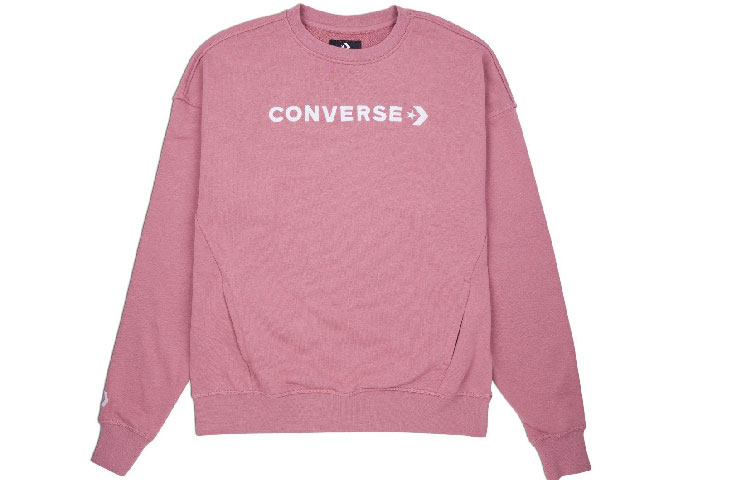 Converse Sweatshirts Women's Pink Crew Neck Moderate Other