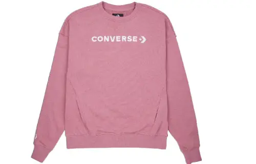 Converse Sweatshirts Women's Pink Crew Neck Moderate Other