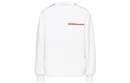 PRADA Sweatshirts Women's White Crew Neck Moderate Other