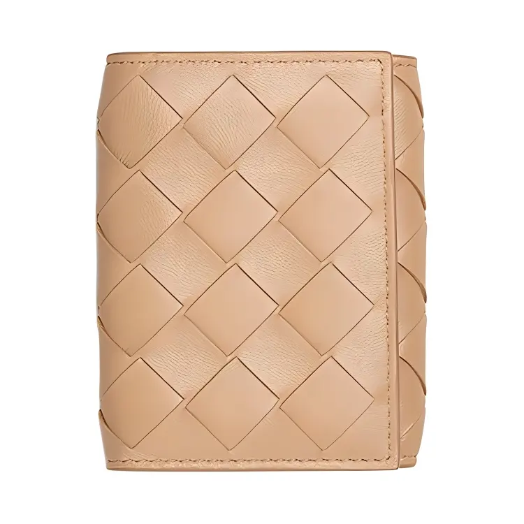 Bottega Veneta Cow Leather Wallet Unisex Beige