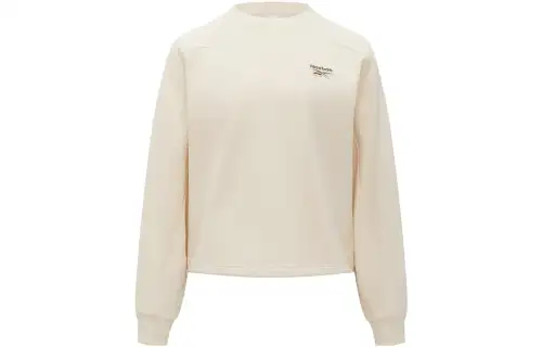 Reebok Sweatshirts Women's Ecru Crew Neck Moderate Regular