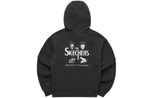 Skechers Funny Monster Sweatshirts Women's Carbon Black 0018 Hooded Moderate Regular