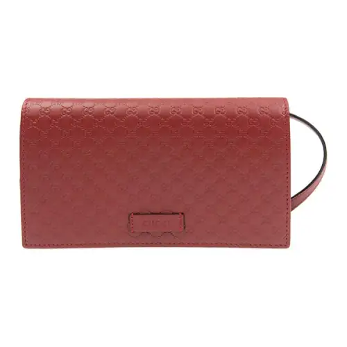GUCCI Leather Shoulder Bag, Crossbody Bag Women's Red