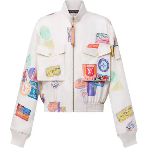 Lv Travel Patch Bomber Jacket