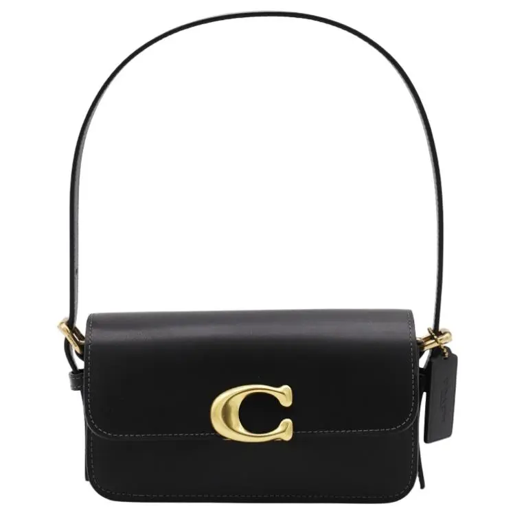 COACH Zoe Cow Leather Shoulder Bags Small Women's Black