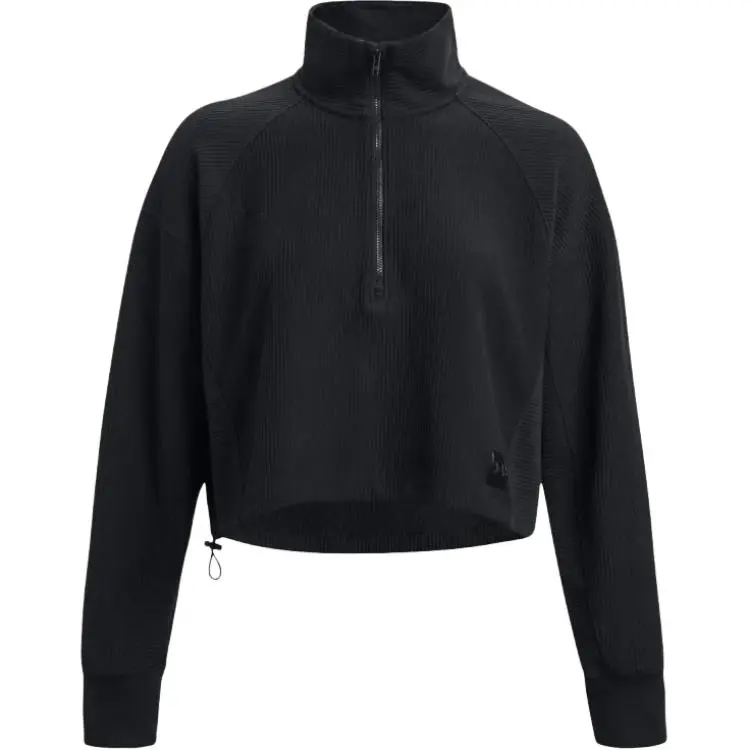 Under Armour Ottoman Sweatshirts Women's Black Stand Collar Thickened Regular
