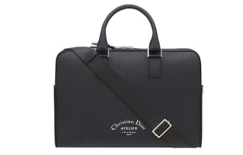 DIOR Calfskin Briefcase, Handbag, Crossbody Bag Men's Black