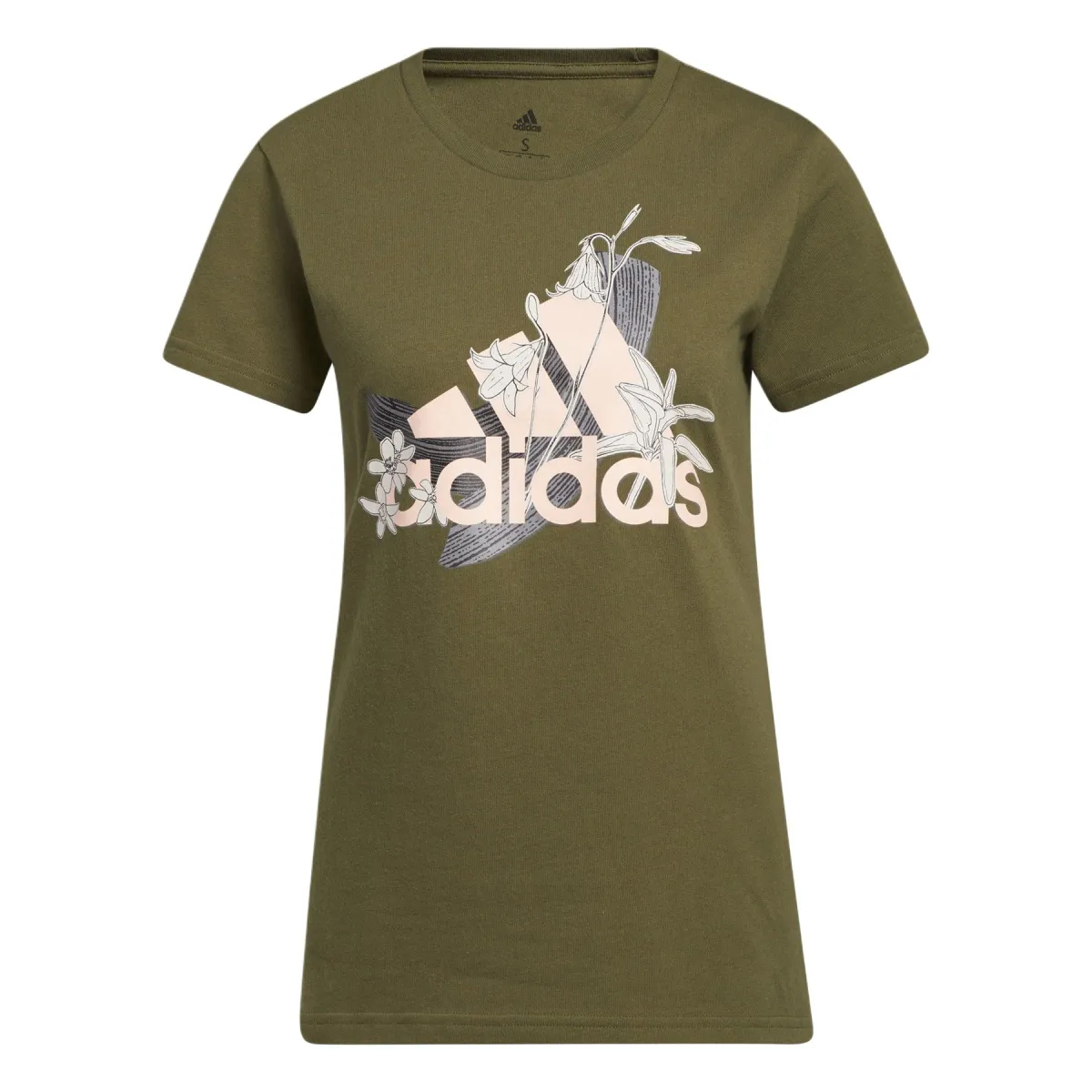 Adidas T-Shirts Women's Green Crew Neck Moderate