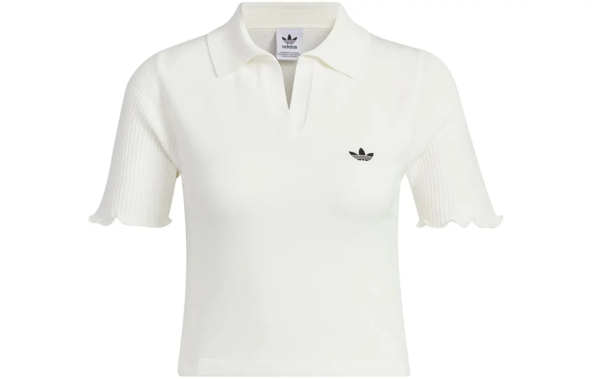 Adidas Originals Knit Polo Shirt Polo Shirt Women's White